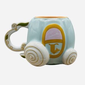 Cinderella Pumpkin Carriage Coach Coffee Mug Cup Tea Light Blue